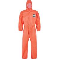 Combinaison MicroMax NS avec capuchon, poignets, taille et chevilles &eacute;lastiques, Petit, Orange, Microporeux Les Fournitures Industrielles Méga