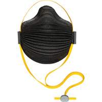 Masques jetables AirWave s&eacute;rie M noirs avec SmartStrap et embout int&eacute;grale en mousse, N95, Certifi&eacute; NIOSH, Moyen/grand Les Fournitures Industrielles Méga