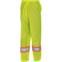 5670 Pantalon de s&eacute;curit&eacute; routi&egrave;re, Polyester, 2T-petit/T-petit, Jaune lime haute visibilit&eacute; Les Fournitures Industrielles Méga