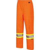 5627W Pantalon &agrave; bavette imperm&eacute;able pour femmes, Polyester/Polyur&eacute;thane, T-petit, Orange haute visibilit&eacute; Les Fournitures Industrielles Méga