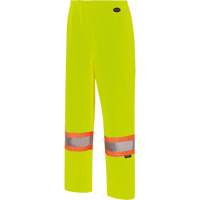 5629W Pantalon &agrave; bavette imperm&eacute;able pour femmes, Polyester/Polyur&eacute;thane, T-petit, Jaune lime haute visibilit&eacute; Les Fournitures Industrielles Méga