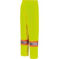 5629W Pantalon &agrave; bavette imperm&eacute;able pour femmes, Polyester/Polyur&eacute;thane, T-petit, Jaune lime haute visibilit&eacute; Les Fournitures Industrielles Méga