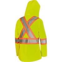 5628W Parka matelass&eacute; de s&eacute;curit&eacute; 300D The Rock, Polyester/Polyur&eacute;thane, Jaune lime haute visibilit&eacute;, T-petit Les Fournitures Industrielles Méga