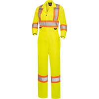 5999AW Combinaison de s&eacute;curit&eacute; routi&egrave;re haute visibilit&eacute; pour femmes, T-petit, Jaune lime haute visibilit&eacute; Les Fournitures Industrielles Méga