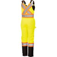 5041BBW Combinaison de s&eacute;curit&eacute; imperm&eacute;able haute visibilit&eacute; pour femmes, Polyester, T-petit, Noir/Jaune lime haute visibilit&eacute; Les Fournitures Industrielles Méga