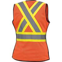 486 Veste de s&eacute;curit&eacute; d&eacute;tachable haute visibilit&eacute;, Orange haute visibilit&eacute;, T-petit, Polyester Les Fournitures Industrielles Méga