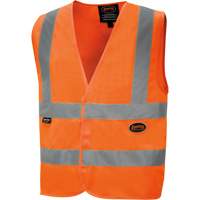 6885 High-Visibility Tricot Safety Vest, High Visibility Orange, Small, Polyester Les Fournitures Industrielles Méga