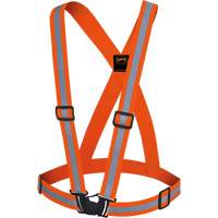5496 High-Visibility Safety Sash, High Visibility Orange, Silver Reflective Colour, One Size Les Fournitures Industrielles Méga