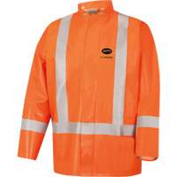 5990J Super Heavy-Duty FR/Arc Resistant Safety Rain Jacket, Small, High Visibility Orange, 11 cal/cm² Les Fournitures Industrielles Méga