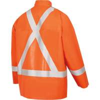 5990J Super Heavy-Duty FR/Arc Resistant Safety Rain Jacket, Small, High Visibility Orange, 11 cal/cm² Les Fournitures Industrielles Méga