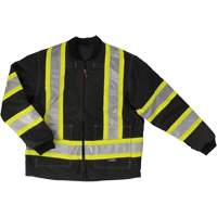 Manteau de s&eacute;curit&eacute; 4-en-1 en tissu ind&eacute;chirable, Polyester, Noir, T-petit Les Fournitures Industrielles Méga