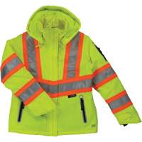 Manteau de s&eacute;curit&eacute; isolant et extensible pour femmes, Polyester, Jaune lime haute visibilit&eacute;, T-petit Les Fournitures Industrielles Méga