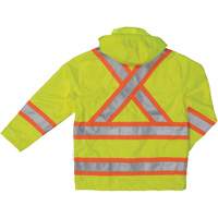 Ripstop Safety Rain Jacket, Polyester, X-Small, High Visibility Lime-Yellow Les Fournitures Industrielles Méga