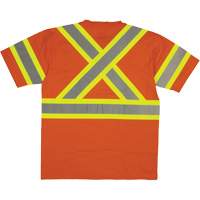 Chemise de s&eacute;curit&eacute; &agrave; manches courtes, Coton, T-petit, Orange haute visibilit&eacute; Les Fournitures Industrielles Méga