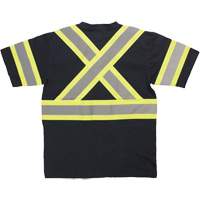 Chemise de s&eacute;curit&eacute; &agrave; manches courtes, Coton, T-petit, Noir Les Fournitures Industrielles Méga