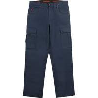WP100 Work Pants, Cotton/Spandex, Navy Blue, Size 0, 30 Inseam Les Fournitures Industrielles Méga