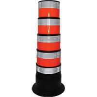 Channelizer, 47.25" High, Orange/White Les Fournitures Industrielles Méga