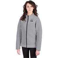 Manteau chauffant M12 Axis avec pile, Femmes, Petit, Gris Les Fournitures Industrielles Méga