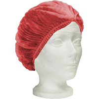 RONCO Care Pleated Bouffant Cap, Polypropylene, 24", Red Les Fournitures Industrielles Méga