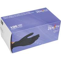 Gants d'examen de poids lourd &agrave; prise tactile, Petit, Nitrile, 8 mils, Sans poudre, Noir, Classe 2 Les Fournitures Industrielles Méga