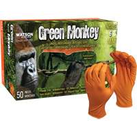 Gants jetables GreenMonkey, Petit, Nitrile, 6 mils, Sans poudre, Orange Les Fournitures Industrielles Méga