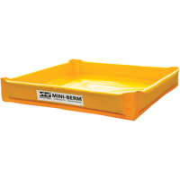 Yellow PVC Mini-Berm, 34 US gal. Capacity, 3' W x 3' L x 6" H Les Fournitures Industrielles Méga