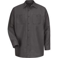 Long Sleeve Industrical Work Shirt, Men's, Medium, Charcoal Les Fournitures Industrielles Méga