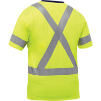 Bisley&reg; X-Back Short Sleeve Shirt, Poly-Cotton, Small, High Visibility Lime-Yellow Les Fournitures Industrielles Méga