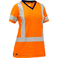 Bisley&reg; Women's X-Back Short Sleeve Shirt, Poly-Cotton, Small, High Visibility Orange Les Fournitures Industrielles Méga