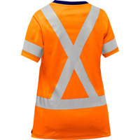 Bisley&reg; Women's X-Back Short Sleeve Shirt, Poly-Cotton, Small, High Visibility Orange Les Fournitures Industrielles Méga