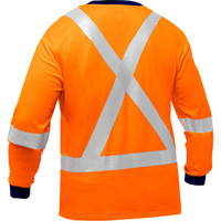 Bisley&reg; X-Back Long Sleeve Shirt, Poly-Cotton, Small, High Visibility Orange Les Fournitures Industrielles Méga
