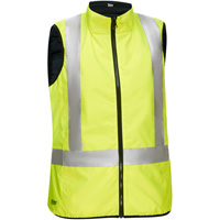Bisley&reg; X-Back Women's Contoured Reversible Puffer Vest, High Visibility Lime-Yellow, Small, Polyester Les Fournitures Industrielles Méga
