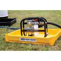 Yellow PVC Mini-Berm, 10 US gal. Capacity, 2' W x 2' L x 4" H Les Fournitures Industrielles Méga