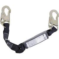 SA-5200-2.5 Shock Absorbing Lanyard, 2.5', Snap Hook Center, Snap Hook Leg Ends, Polyester Les Fournitures Industrielles Méga