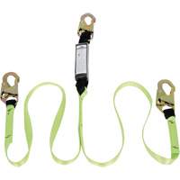 SA-54000-6 Shock Absorbing Lanyard, 6', Snap Hook Center, Snap Hook Leg Ends, Polyester Les Fournitures Industrielles Méga
