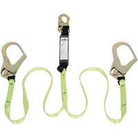 SA-54022-4 Shock Absorbing Lanyard, 4', Form Hook Center, Snap Hook Leg Ends, Polyester Les Fournitures Industrielles Méga