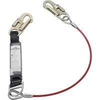 SA-5500-4 Shock Absorbing Lanyard, 4', Snap Hook Center, Snap Hook Leg Ends, Galvanized Steel Les Fournitures Industrielles Méga