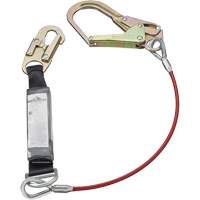 SA-5502-6 Shock Absorbing Lanyard, 6', Form Hook Center, Snap Hook Leg Ends, Galvanized Steel Les Fournitures Industrielles Méga