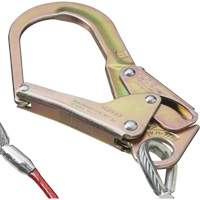 SA-55522-4 PVC-Coated Shock Absorbing Lanyard, 4', Form Hook Center, Snap Hook Leg Ends, Galvanized Steel Les Fournitures Industrielles Méga