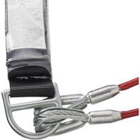SA-55522-4 PVC-Coated Shock Absorbing Lanyard, 4', Form Hook Center, Snap Hook Leg Ends, Galvanized Steel Les Fournitures Industrielles Méga