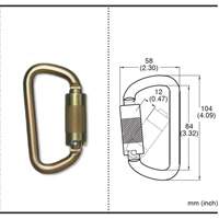 CP-03015-2 Zinc Plated Carabiner with 3/4" Gate Opening, Steel Les Fournitures Industrielles Méga