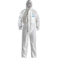 CoverMe XP1800  Type 5/6 Coveralls with Hood, Medium, White, Microporous Les Fournitures Industrielles Méga