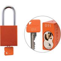 Velocity Plus Safety Lockout Padlock, Orange, Keyed Alike, Aluminum, 1-1/2" Width Les Fournitures Industrielles Méga