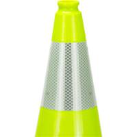 Premium Traffic Cone, 18", Lime Green, 6" Reflective Collar(s) Les Fournitures Industrielles Méga