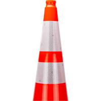 Premium Traffic Cone, 36", Orange, 4" & 6" Reflective Collar(s) Les Fournitures Industrielles Méga