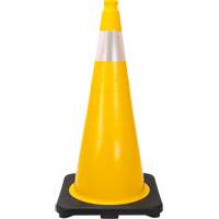 Premium Traffic Cone, 28", Yellow, 4" Reflective Collar(s) Les Fournitures Industrielles Méga