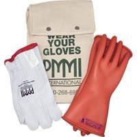 Ensemble de gants isolants en caoutchouc pour l'&eacute;lectricit&eacute;, ASTM classe 0, Taille 8, 11" lo Les Fournitures Industrielles Méga