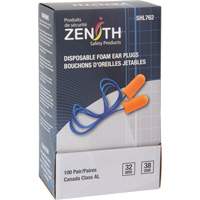 Foam Earplugs, Pair - Polybag, Corded Les Fournitures Industrielles Méga