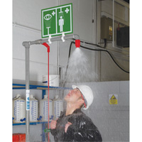 Combination Shower with Closed ABS Bowl & Top Inlet, Pedestal Les Fournitures Industrielles Méga