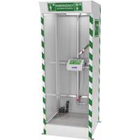 Emergency Cubicle Shower & Covered Eye & Face Wash with Sump Pump Les Fournitures Industrielles Méga